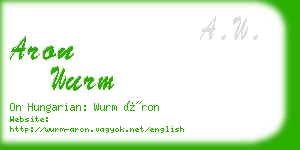 aron wurm business card